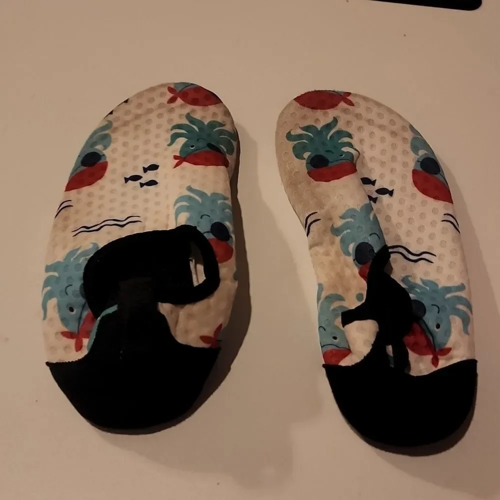 🏖 Summer Sand Swim Surf Aerobics Water Shoes for Kids Boys Girls White Octopus